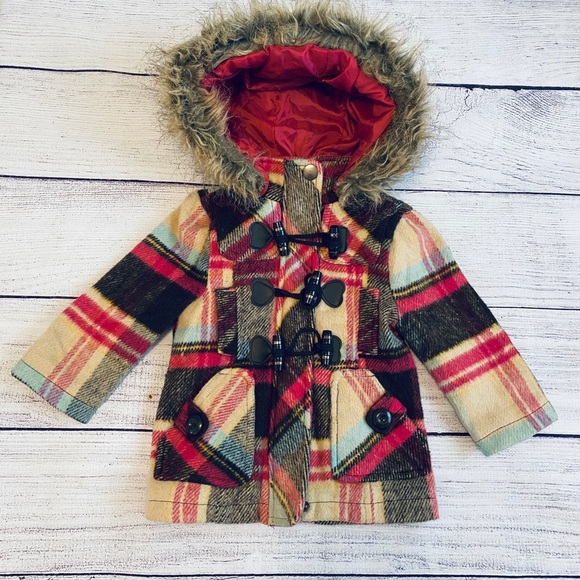 Urban Republic Other - Pink and cream faux fur winter coat